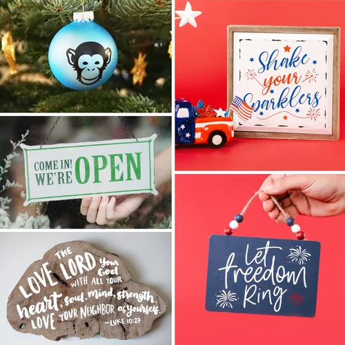 Vista 6 de Hojas de vinilo permanentes, paquete de 21 hojas de vinilo adhesivas de colores surtidos + 3 cintas de transferencia, 12 x 12 pulgadas, impermeables