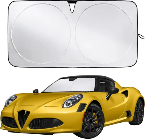 Vista 26 de EcoNour - Parasol plegable para parabrisas de Toyota Tacoma 2016-2025 2026, accesorios para camioneta de 2 puertas y 4 puertas, protector de visera