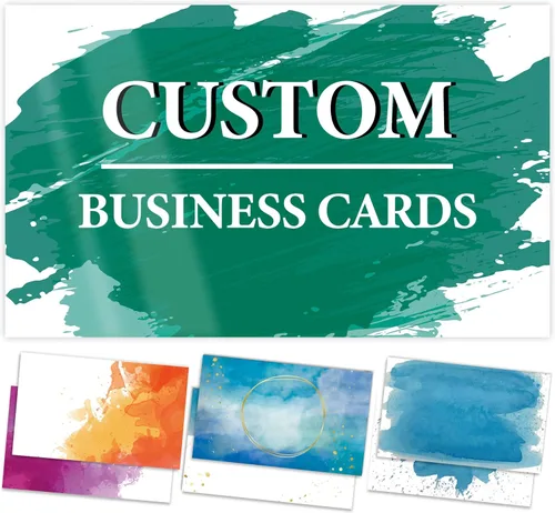 Vista 11 de Tarjetas de visita personalizadas con tu logotipo, tarjetas de visita personalizables en la parte delantera y trasera, 100 tarjetas de visita