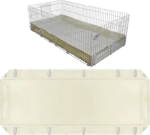 Vista 7 de Revestimiento impermeable para jaula de conejillo de indias C&C 2x4, funda de lona de repuesto de 56 x 28 55 x 27 beige (C&C 2X4)