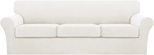 Vista 59 de Turquoize Funda de Sofá de 4 Piezas Cubiertas de Sofá para Sofá de 3 Cojines Funda de Sofá Suave para Perros-Fundas de Muebles de Sofá Lavables