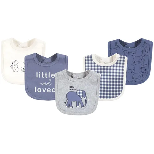 Touched by Nature - Baberos unisex de algodón orgánico para bebé, cacahuete azul, talla única de BabyVision Inc.