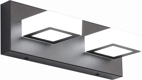 Vista 8 de Ralbay - Moderno accesorio de iluminación LED, para tocador de baño, con 4 luces, de acrílico, ideal para instalar sobre el espejo y en la pared