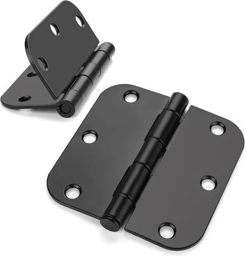 Vista 13 de Haidms Paquete de 6 bisagras de puerta de latón satinado de 3.5 pulgadas, bisagras de puerta interior de oro cepillado con pin extraíble de esquina