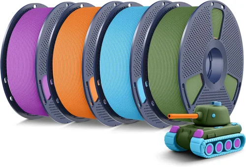 Vista 28 de SUNLU - Filamento PLA para impresora 3D, 0.07 pulg, perfectamente enrollado con acabado mate, impresión 99% FDM, carrete de 2.2 lb, 1082 pies, negro