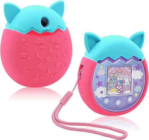 Vista 8 de Winceed Funda de silicona para máquina virtual de juegos de mascotas Tamagotchi Pix, funda protectora para Tamagotchi Pix Funda protectora