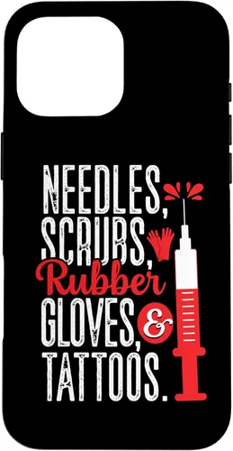 Vista 19 de Needles Scrubs Gloves Tattoos Phlebotomist Phlebotomy Tech Case for iPhone 16
