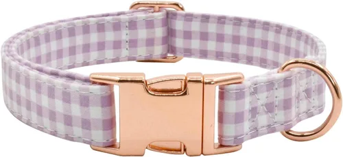 Vista 14 de Collar de perro con hebilla de metal, duradero y ajustable, suave para perros pequeños, medianos y grandes, talla S (10-14 pulgadas), flor 3