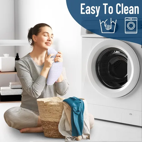 Vista 6 de OLANLY Funda de chenilla suave para tapa de inodoro de baño, lavable a máquina, 17.5 x 15 pulgadas, parte trasera de goma que se mantiene en su
