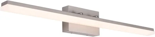 Vista 11 de mirrea Lámpara LED moderna de tocador de 24 pulgadas para iluminación de baño, regulable de 24 W, níquel cepillado (blanco cálido, 3000 K)