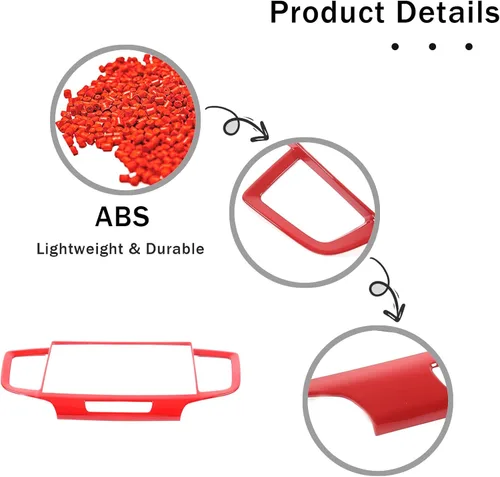 Vista 6 de Marco del Panel de Navegación del Tablero para Honda Pilot 2019-2022/ Ridgeline 2021-2023/ Passport 2019-2023, Material ABS Accesorios de Moldura