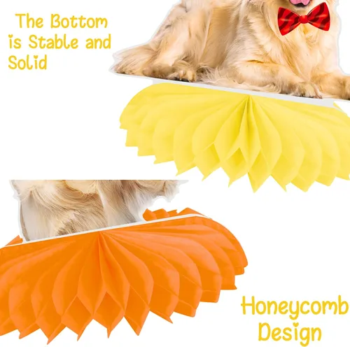 Vista 3 de Golden Retriever - Centros de mesa de panal de abeja para decoración de mesa de fiesta de perro, 12 piezas, decoraciones de fiesta de cumpleaños