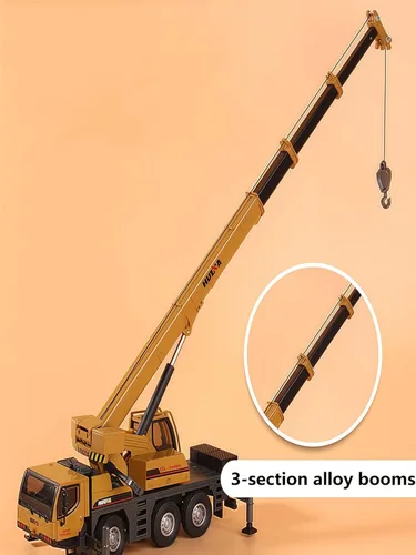 Vista 9 de Gemini&Genius Juguetes autocrane a escala 1/50, vehículo de construcción de camión grúa, modelos de automóviles de ingeniería de camiones