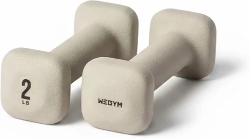 Vista 17 de WeGym SafeGrip Square Dumbbells with Anti Slip Handles, Aesthetic Free Weights for Home Workouts, Stable Design Prevents Rolling during Floor