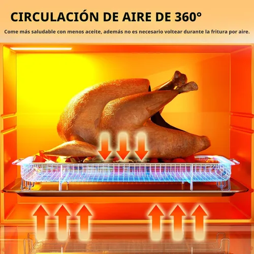 Vista 3 de Cesta de Freidora de Aire, OPENICE 2 Juego de Bandeja de Freidora de Aire y Bandeja de Ensalada para Horno, Cesta de Freidora de Aire para Horno