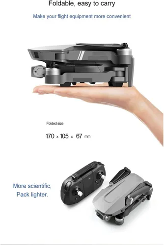 Vista 4 de Drone GPS Drone con 5G WiFi FPV 2-Axis 4K Dual Camera Anti-Shake Gimbal 6,561.7 ft transmisión de imagen sin escobillas profesional RC una tecla