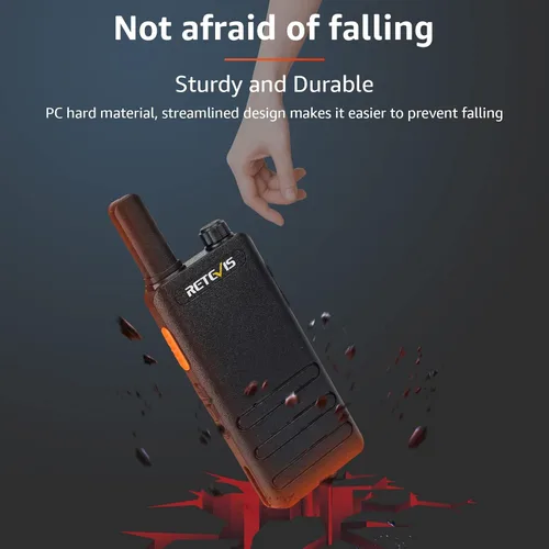 Vista 7 de Retevis RT22P, nueva versión de RT22 (2.0), Walkie Talkies recargables para adultos, radios bidireccionales FRS compactas, manos libres VOX, batería