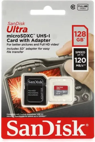Vista 4 de Verificado por SanFlash para Amazon 770-6747-743 Sandisk Ultra 128GB tarjeta de memoria microSD para tabletas Fire y Fire -TV