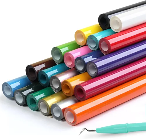 Vista 13 de HTVRONT Rollo de vinilo de transferencia de calor HTV – 12 pulgadas x 25 pies, vinilo negro para planchar para camisetas, fácil de desmalezar