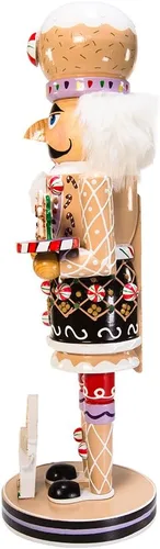 Vista 4 de Kurt Adler, cascanueces navideño de jengibre de madera, 16 pulgadas