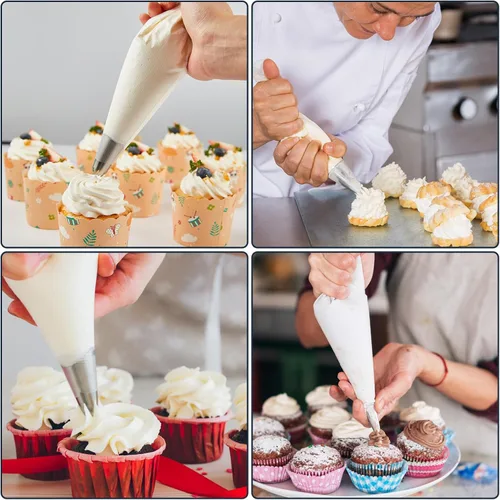 Vista 5 de Engorgio 100 piezas Bolsas de glaseado desechables mini Bolsas de pastelería de 8 pulgadas Bolsas de pastelería pequeñas Bolsas de glaseado