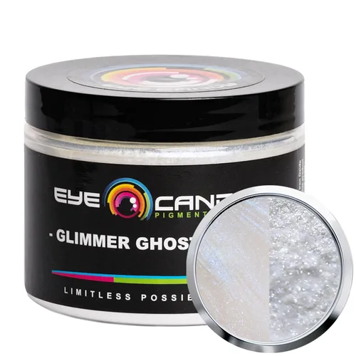 Vista 23 de Pigmento en polvo de mica “Galactic Ghost Blue” (1.76 onzas / 50g) Aditivo multiuso para manualidades DIY Carpintería, bombas de baño naturales