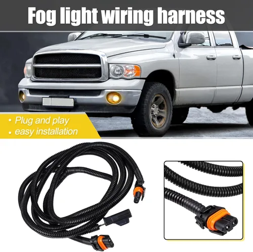 Vista 2 de X AUTOHAUX Kit de arnés de cableado para luces antiniebla 56045501AC para Dodge para Ram 1500 2500 3500 4500 5500 Camioneta 2002-2008 Lado Izquierdo