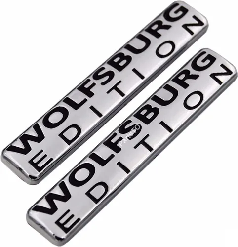 Vista 5 de 2X Calcomanía de emblema de la edición Wolfsburg para exterior, adorno de rendimiento, para guardabarros, lado, maletero, interior, ventana