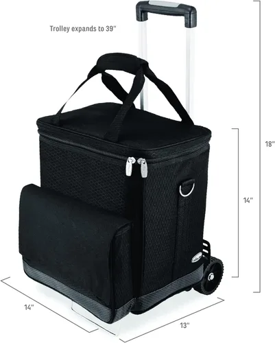 Vista 4 de Picnic TIME NFL Unisex-Adult NFL Cellar 6-Bottle Wine Carrier & Cooler Tote with Trolley
