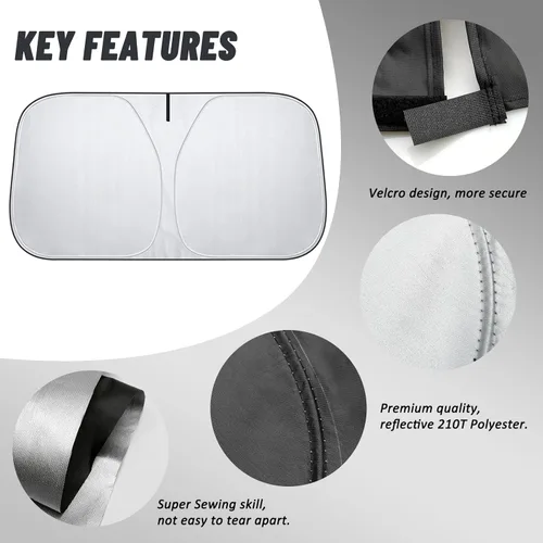 Vista 5 de D-Lumina - Parasol plegable para parabrisas para Chevy Silverado 1500 de 1999-2006, accesorios para camioneta de cabina extendida, parasol