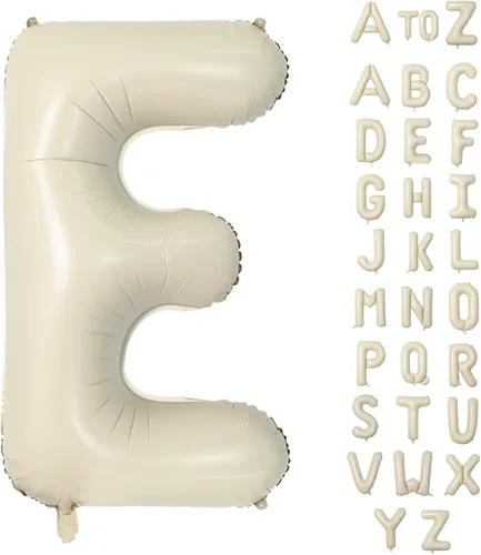 Vista 15 de Biapian Globo de papel de aluminio gigante crema A de 40 pulgadas, globos grandes A de aluminio con helio para cumpleaños, baby shower, boda