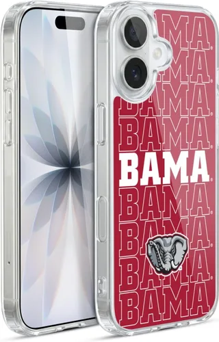Vista 381 de Head Case Designs Funda de gel UA Bama con licencia oficial de la Universidad de Alabama [protección de grado militar] compatible con Apple iPhone 7