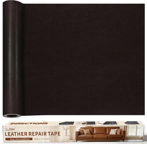 Vista 14 de ONine Reparación profesional de cuero para sofá, cinta de reparación de cuero de 3 x 60 pulgadas (cuero gris oscuro)