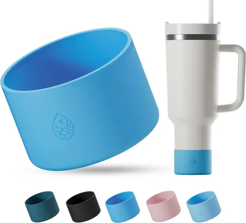 Vista 10 de REUZBL Funda de silicona para botellas Stanley de 20-40oz, termos Hydro Flask, termos Simple Modern, termo Iron Flask, termos similares, accesorio