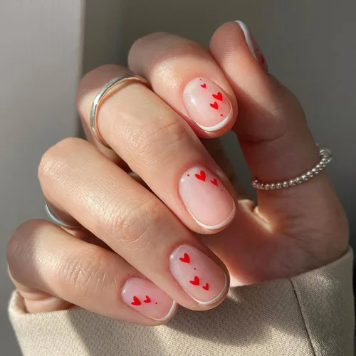 Vista 12 de 24 uñas postizas cortas, cuadradas, punta francesa blanca, pegamento, uñas postizas acrílicas con diseño de diamantes de imitación, uñas adhesivas