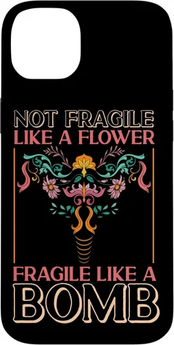 Vista 15 de iPhone 13 Pro Max feminista no frágil como una flor frágil como una bomba