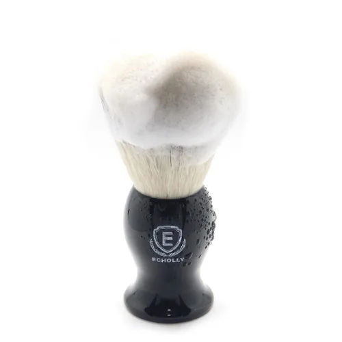 Vista 8 de Echolly-Brochas de afeitar de lujo para hombres de Echolly-Super Strong - Brochas de afeitar sin desprendimiento para hombre, mango acrílico suave