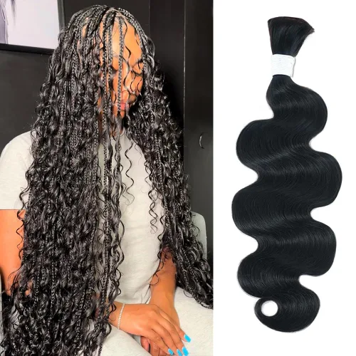 Vista 30 de Body Wave Bulk Human Hair For Braiding #27 Honey Blonde Boho Braids Human Hair Brading Hair Extensions 100g One Bundle Wet and Wavy Human Braiding