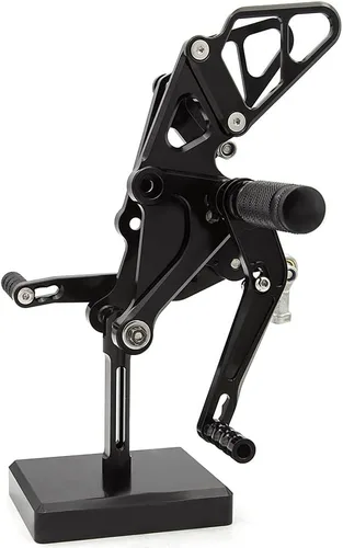 Vista 3 de Motocicleta aluminio repuestos Estriberas trasero Sets reposapiés apto para Yamaha MT-07 2013 2014 2015 2016 2017 (negro)