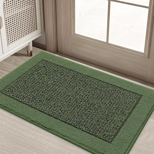 Vista 25 de BEQHAUSE Tapete para puerta interior de 20" x 32", Tapetes atrapa suciedad antideslizantes para entrada lavables, Tapete de bienvenida resistente a
