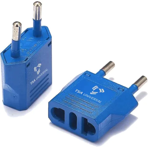 Vista 7 de Adaptador de corriente de viaje de Estados Unidos a Eritrea para conectar enchufes eléctricos de América del Norte a enchufes eritreos