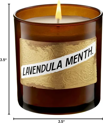 Vista 4 de C.O. Bigelow - Vela perfumada de menta Lavendula, vela de cera de soja premium, 60 horas de tiempo de combustión, velas no tóxicas vertidas a mano