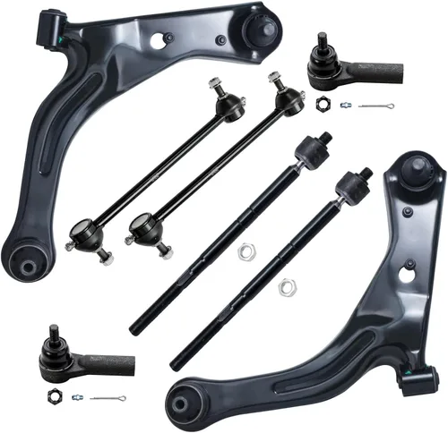 Vista 91 de Detroit Axle - Kit de brazos de control delanteros de 8 piezas para Chevy Trailblazer EXT GMC Envoy XL XUV Buick Rainier Isuzu Ascender, brazos