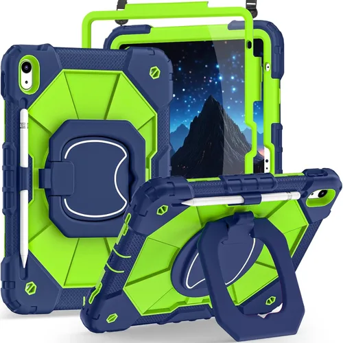 Vista 27 de Auizotl Funda para iPad de 9ª/8ª/7ª generación de 10.2 pulgadas con protector de pantalla/soporte giratorio/soporte para bolígrafo, grado militar a