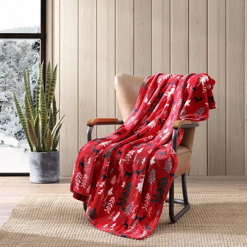 Vista 38 de Eddie Bauer - Manta Decorativa, Ropa de Cama de Vellón Cepillado y Sherpa Suave, Manta para Sofá y Cama (Bunkhouse Plaid Beige, 50" x 60")
