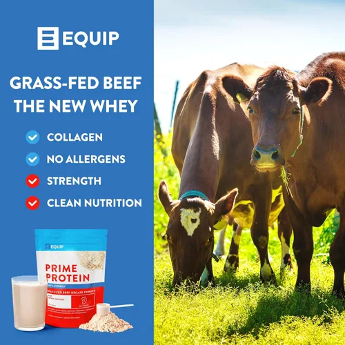Vista 6 de Equip Foods Bundle - Proteína Prime - Sin sabor y mantequilla de maní - Polvo de proteína de res aislada alimentada con pasto - Proteína en polvo