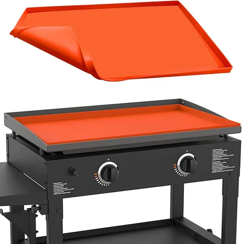 Vista 18 de 22" Alfombrilla de silicona para parrilla Blackstone de 22 pulgadas, cubierta de parrilla de silicona resistente de grado alimenticio, proteja su