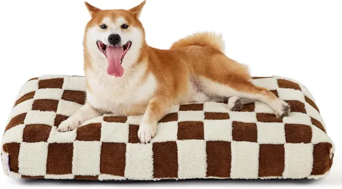 Vista 28 de LE SURE - Cama pequeña para perro con espuma triturada gruesa, cama para interiores con funda afelpada extraíble y base antideslizante, verde
