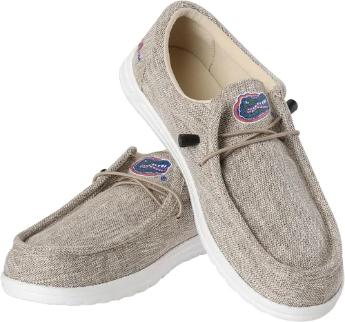 Vista 20 de FOCO Men's NCAA College Team Logo Lightweight Loafers Lace Up Cotton Knit Shoes