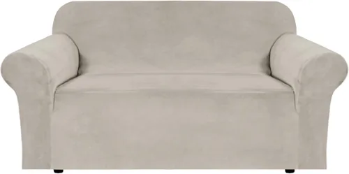 Vista 12 de H.VERSAILTEX Funda de terciopelo elástico para sillón, funda para sillón de 1 cojín para sala de estar, funda de muebles hecha de terciopelo grueso